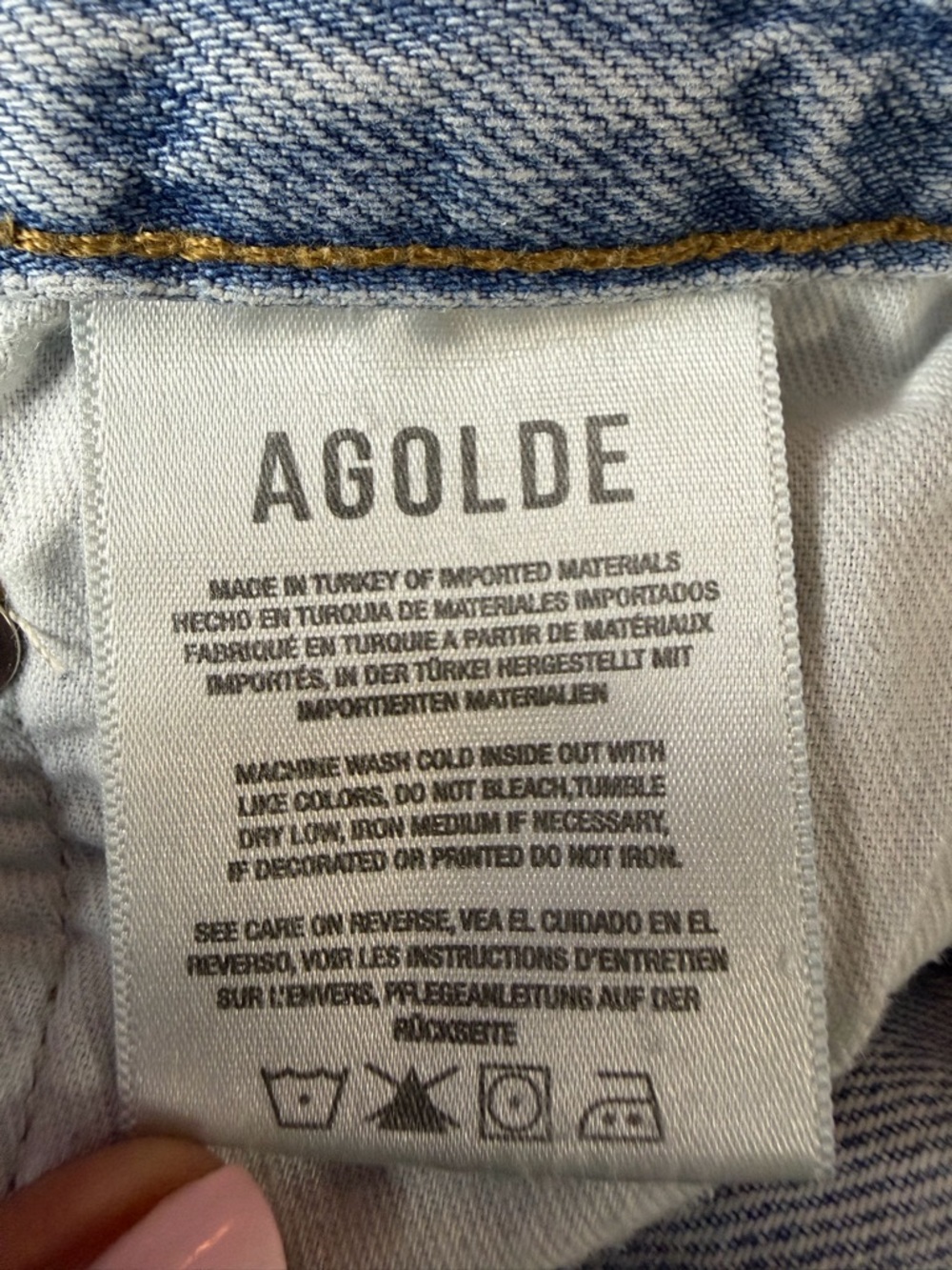 AGOLDE Jamie Organic Cotton Distressed Cropped Jeans Size 29 Light Wash ❣️ - Picture 4 of 7